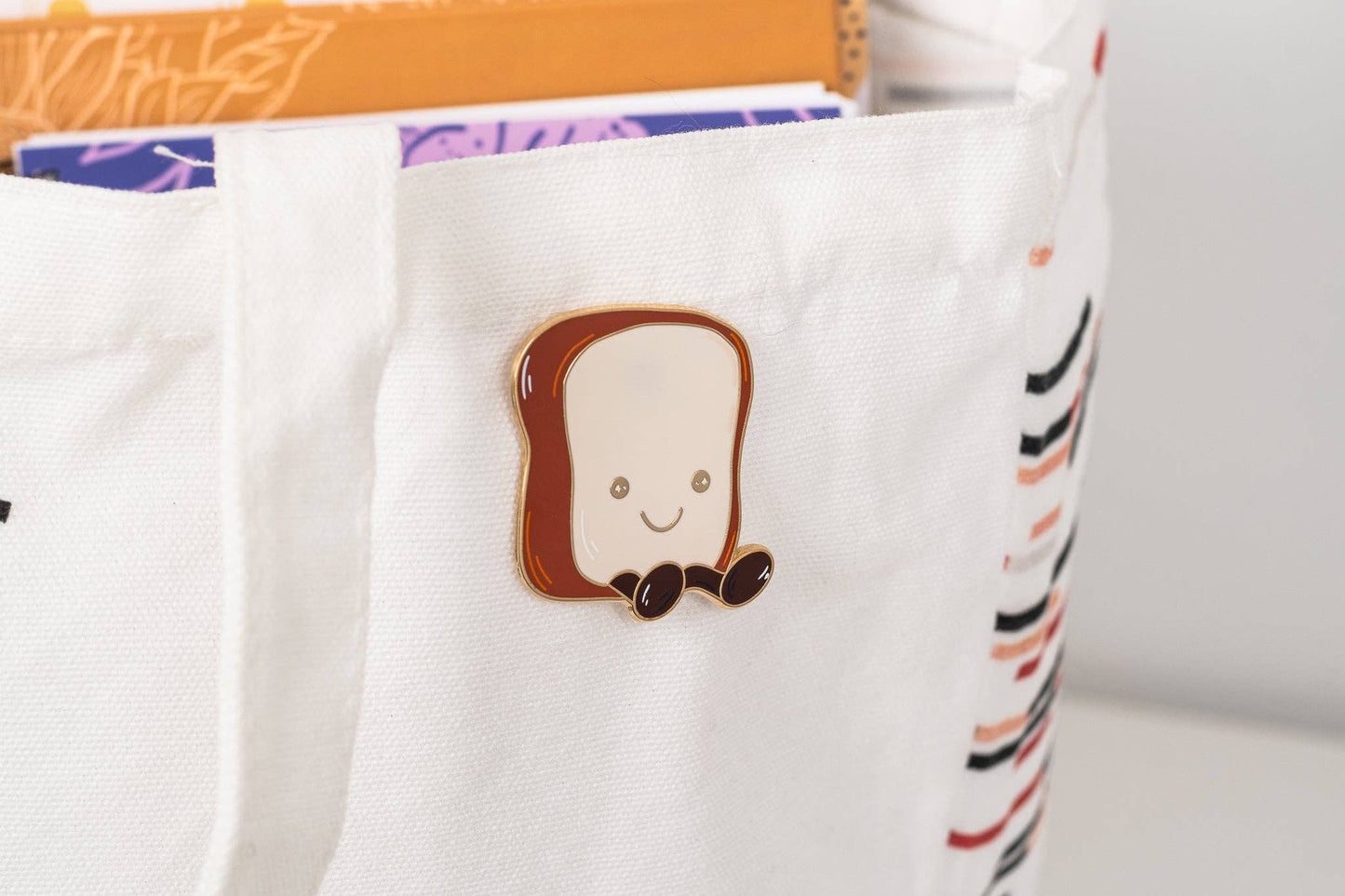 Toast Enamel Pin
