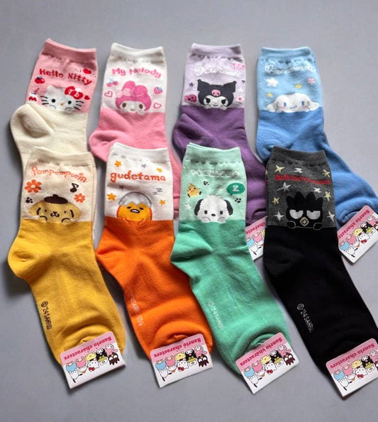 Sanrio Character Happy Cotton Crew Ankle Socks