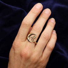 Load image into Gallery viewer, Moon and Mushroom Adjustable Ring
