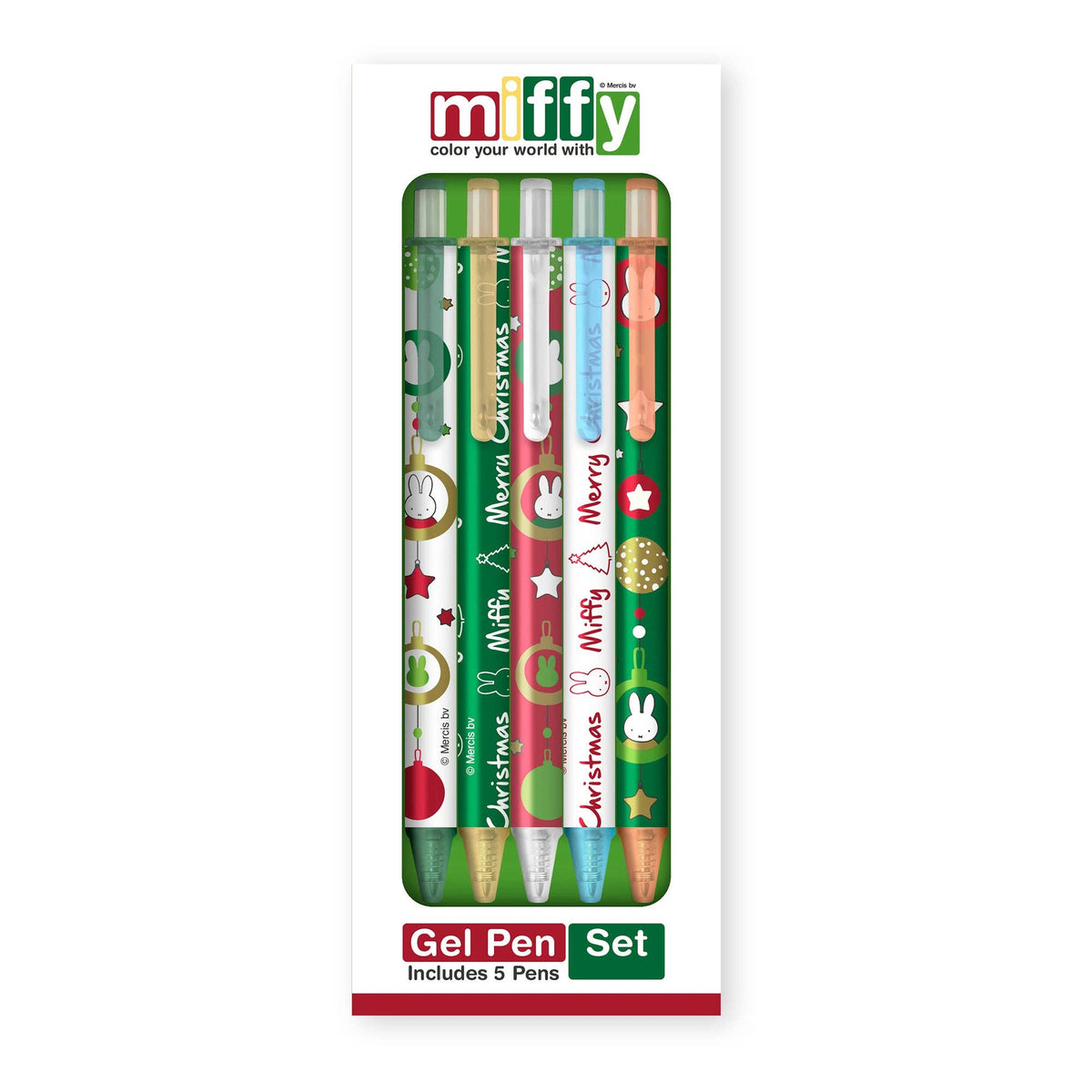 Miffy Deck the Tree Gel Pen Set