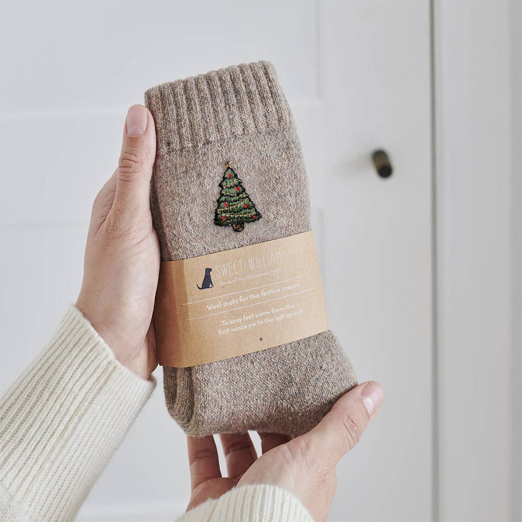Christmas Tree Wool Socks