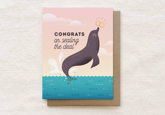 Congrats on Sealing The Deal - Engagement Wedding Card