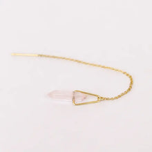 Load image into Gallery viewer, Threader - Rose Quartz - Earring
