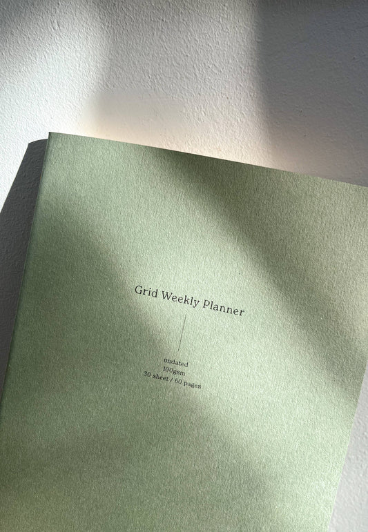 Grid Weekly Planner Notebook / Vita Series-Pale Green