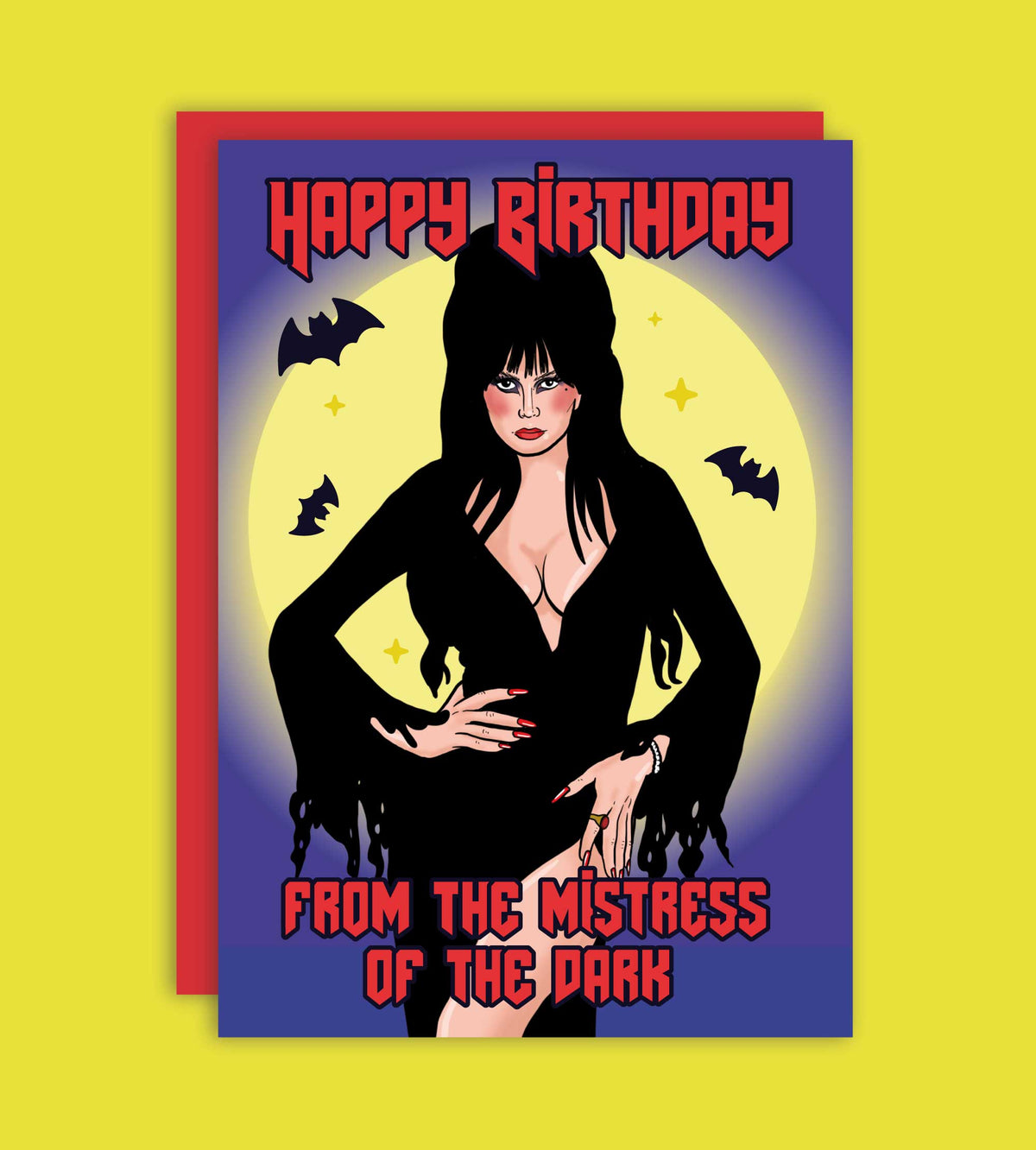 Happy Birthday Mistress of the Dark Funny Greeting Card