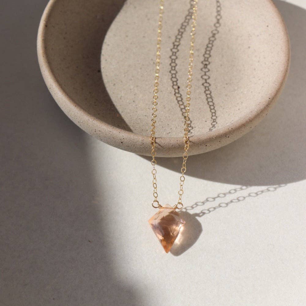 Champagne Quartz Necklace I Valentine's Day Jewelry