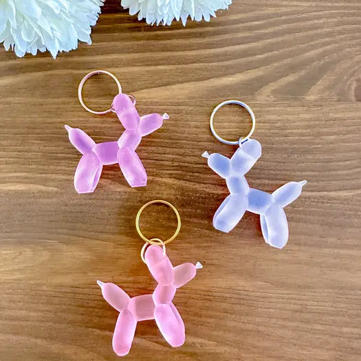 Balloon Animal Dog Keychain