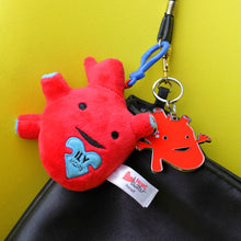 Load image into Gallery viewer, Heart Bag Charm 4&quot; Plush Keychain
