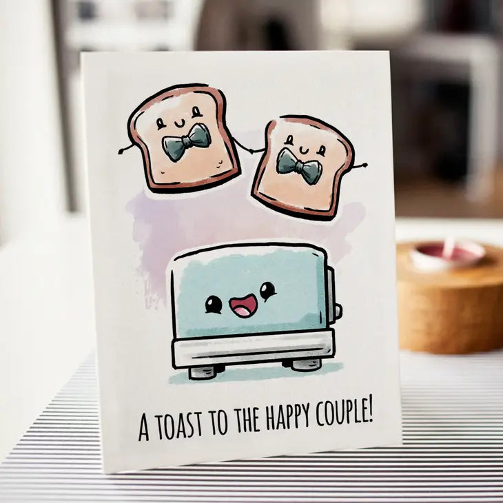 A Toast To the Couple - Funny Cute Gay Lesbian Wedding Card