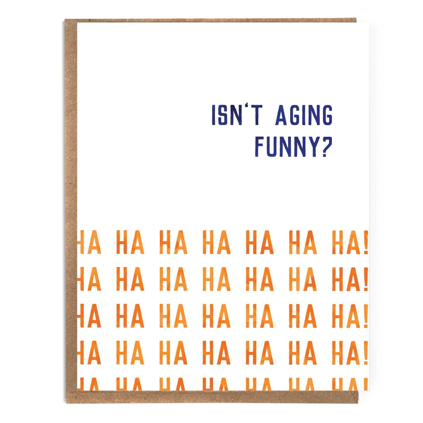 Isn't Aging Funny? (Ha Ha Ha Ha..) Funny Birthday Card; Sarc