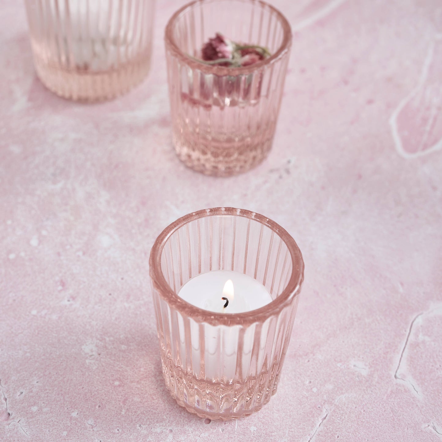 Pressed Pink Shot Glasses