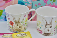 Load image into Gallery viewer, Easter Bunny Spring Flowers Bone China Mug Cup
