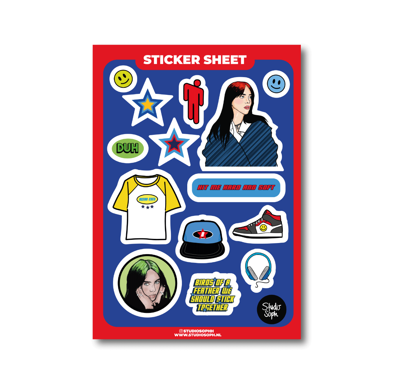 Billie A5 Sticker Sheet
