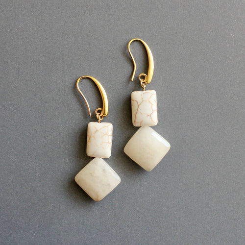 ISLE13 White and cream earrings - Front & Company: Gift Store