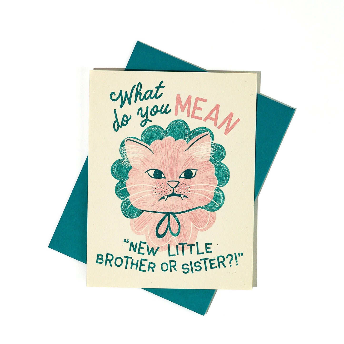 New Little Brother or Sister - Risograph Baby Card