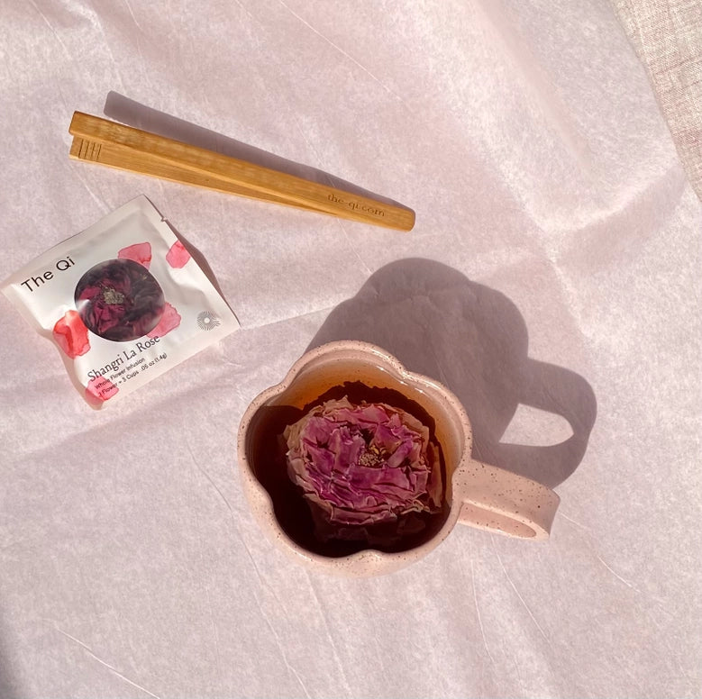 The Qi Indiv Shangri La Rose Individually Wrapped Flower Teas
