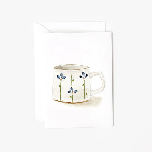 Flower mug mini enclosure notecard