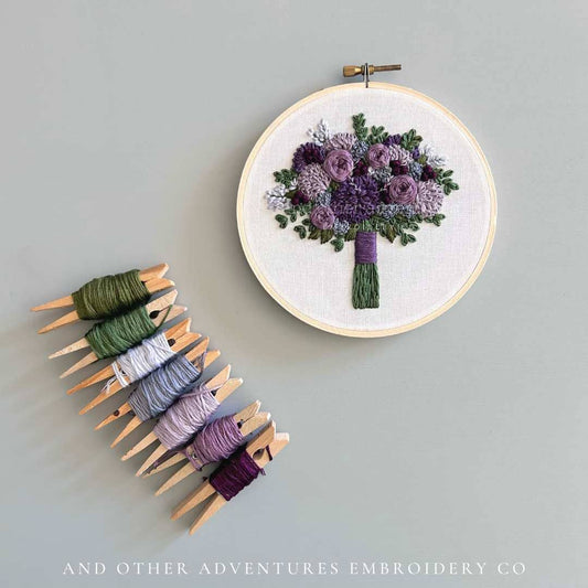 Hand Embroidery Kit - The Violette Bouquet