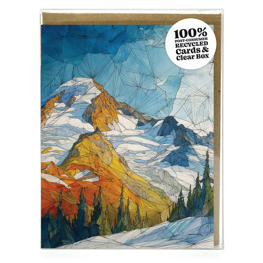 Geometric Mountains - Recycled Notecard Box Set