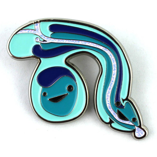 Penis Sparkly Enamel Lapel Pin - Stand and Deliver
