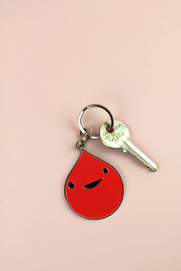 Blood Enamel Keychain - All You Bleed Is Blood