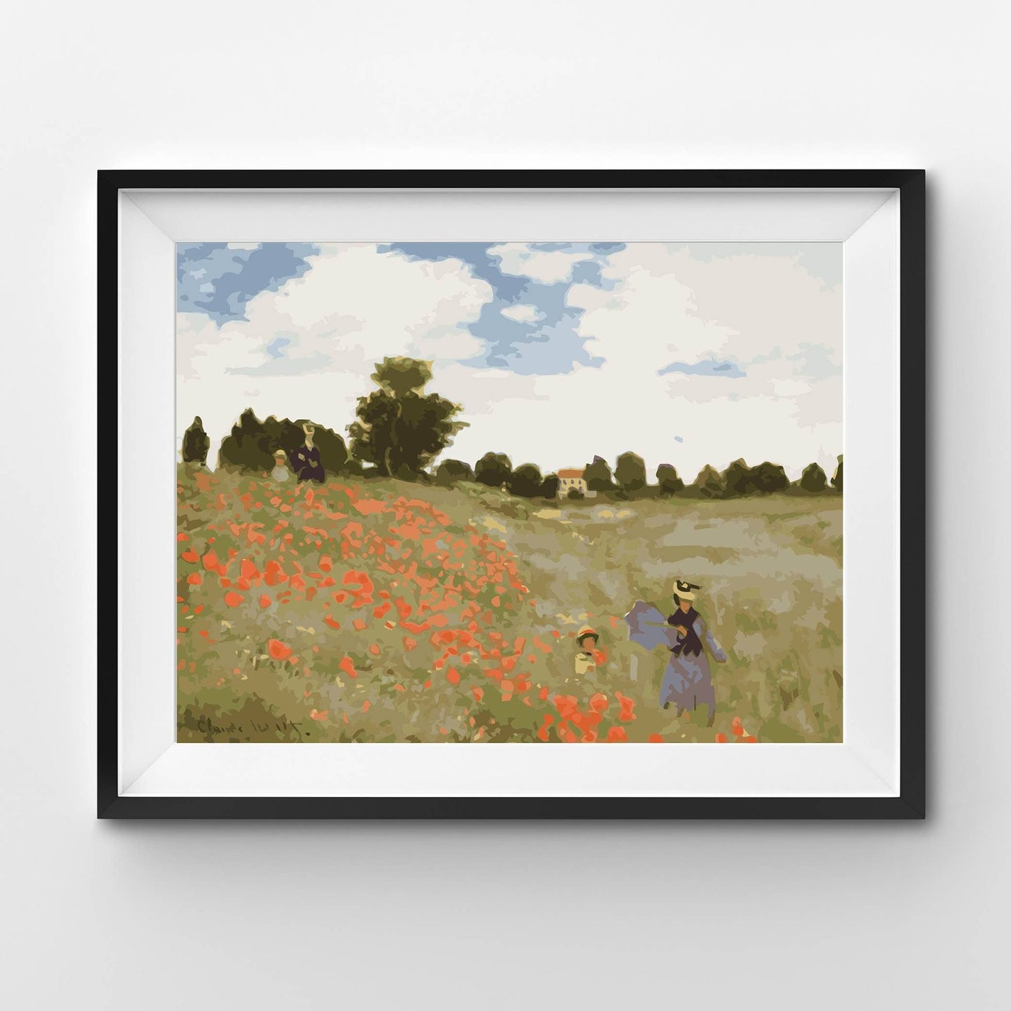 Poppies, by Claude Monet - Spring Decor Paint by Numbers Kit