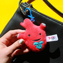 Load image into Gallery viewer, Heart Bag Charm 4&quot; Plush Keychain
