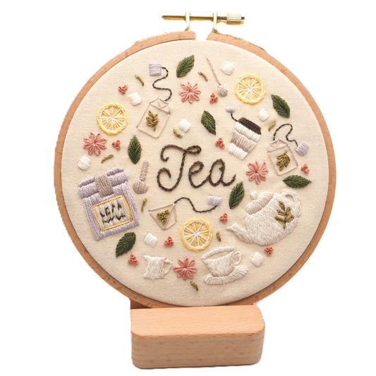 DIY Embroidery Kit Tea Lover from Coffee & Tea Collection