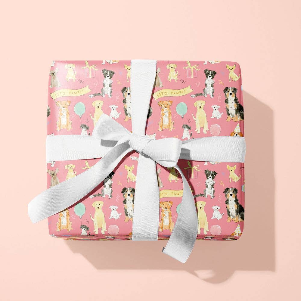Dog Birthday Gift Wrap | Celebration Dog Pawty