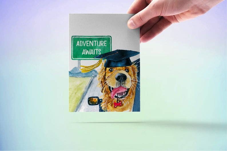 Grad Adventure Begins - Funny Graduation Card