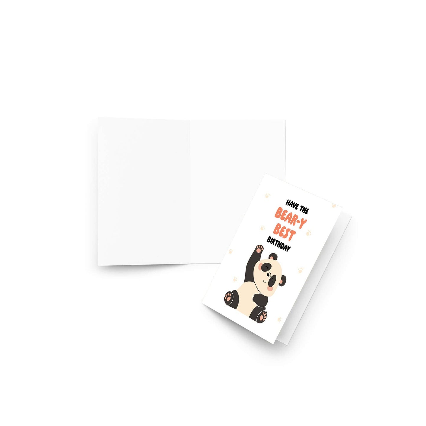 Bear-y Best Birthday Card | Cute Asian Chinese Panda Animal Funny Pun