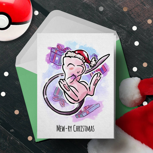 "Mew-ry Christmas" - Creature Trainer, Animated Holiday Card