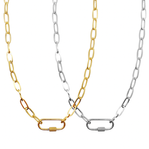 Open Carabiner Link Chain Necklace - Front & Company: Gift Store