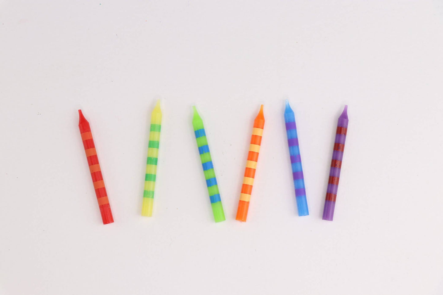 Striped Birthday Candles | 24 Pack | Birthday Party |