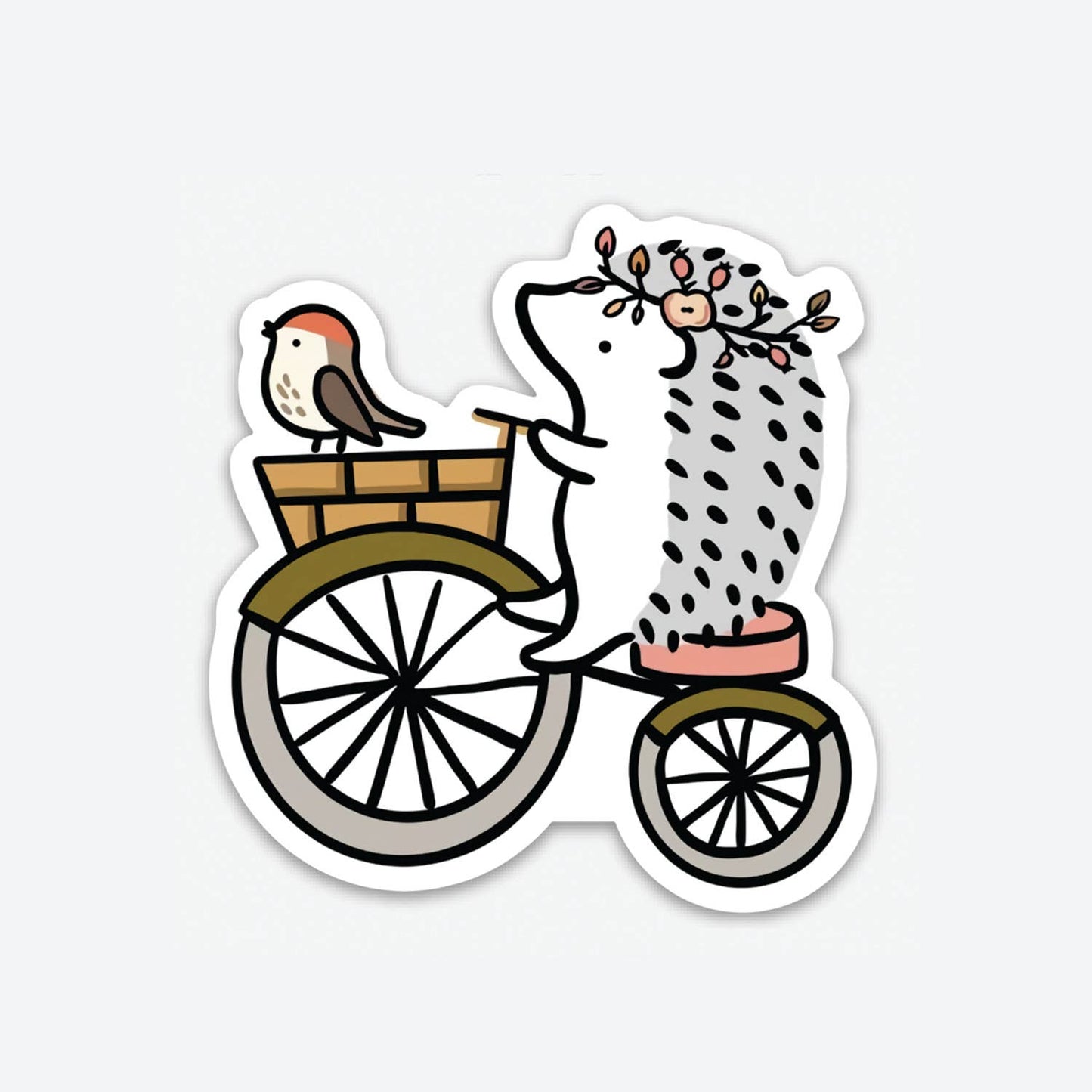 White Bike Sticker