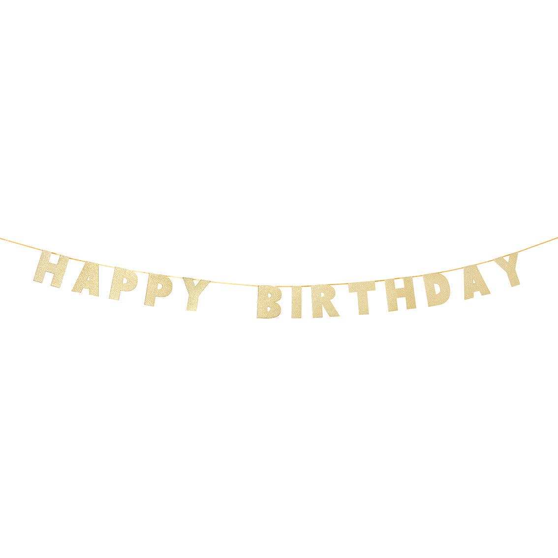 Gold Happy Birthday Garland | Birthday Party Supplies |