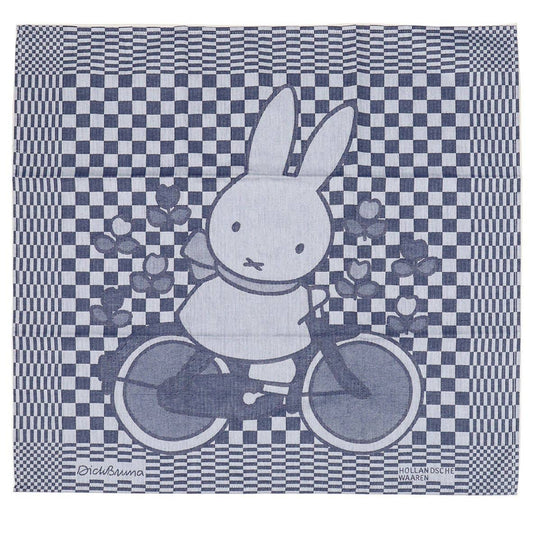 Dick Bruna tea towel | miffy on a bike