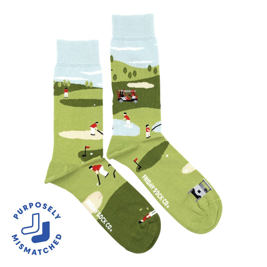 Men's Funny Golf Scene Socks