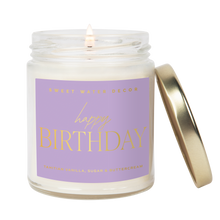 Load image into Gallery viewer, Happy Birthday 9 oz Soy Candle (Gold Foil) - Decor &amp; Gifts
