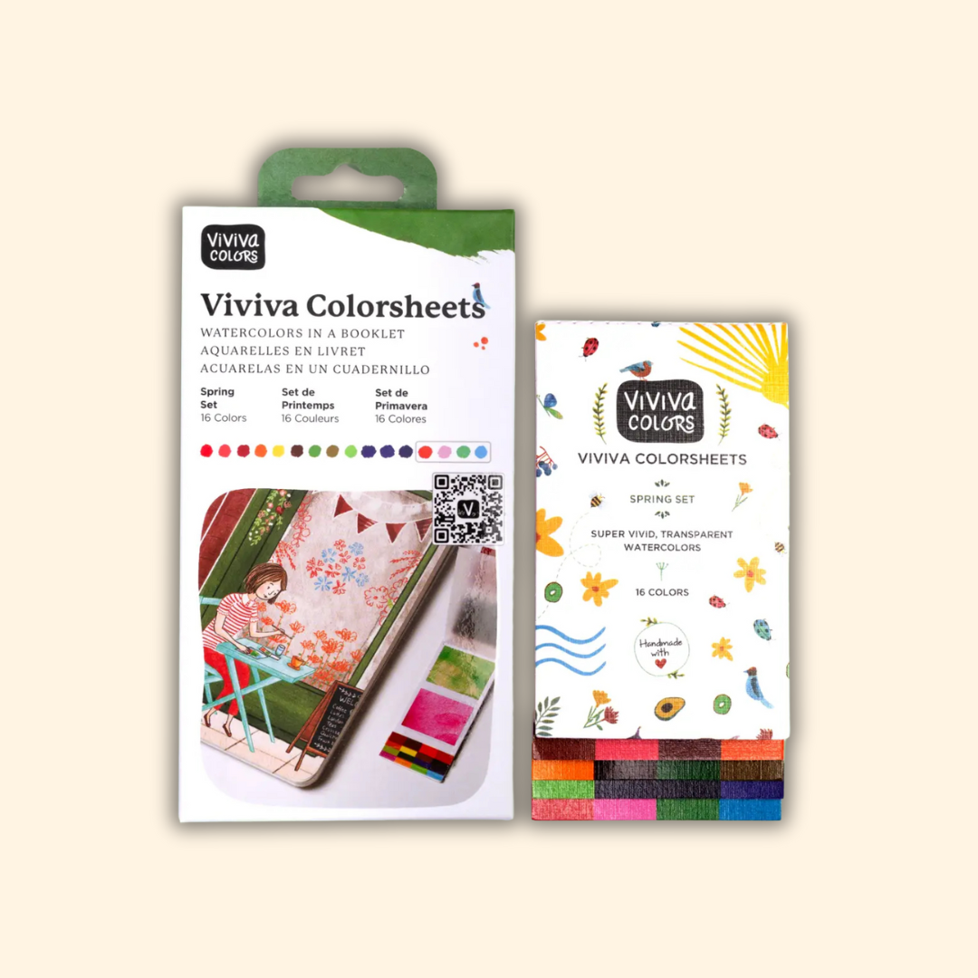 Spring Colorsheets | 16 Watercolors | Metallic Paint