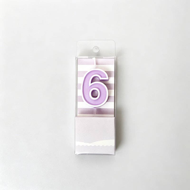 Digits 0-9 Pastel Number Birthday Candles
