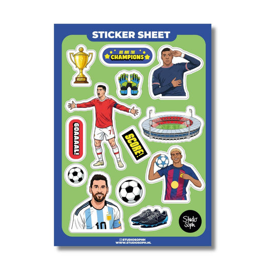 Soccer Champions Sport A5 Sticker Sheet