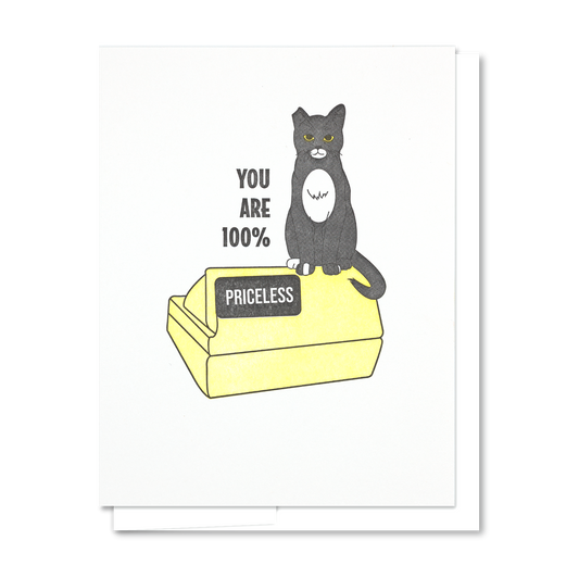Priceless - Letterpress Funny Everyday Card