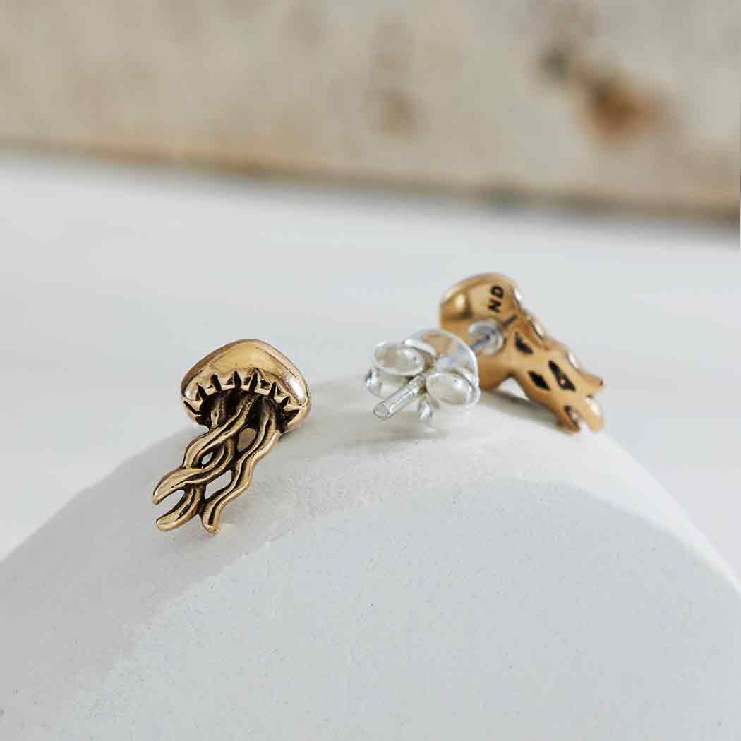 Jellyfish Post Earrings 11x6mm