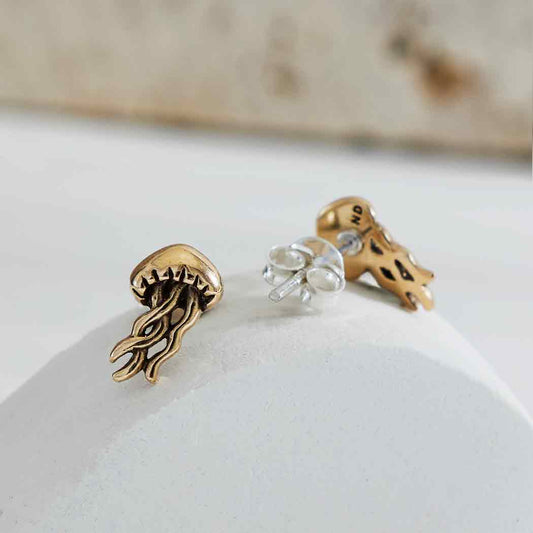 Jellyfish Post Earrings 11x6mm
