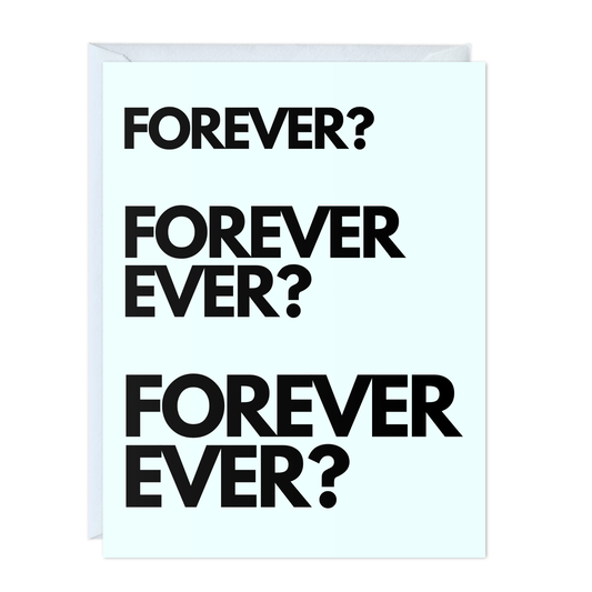 Funny Wedding Bridesmaid Couple Greeting Card (Forever Ever)