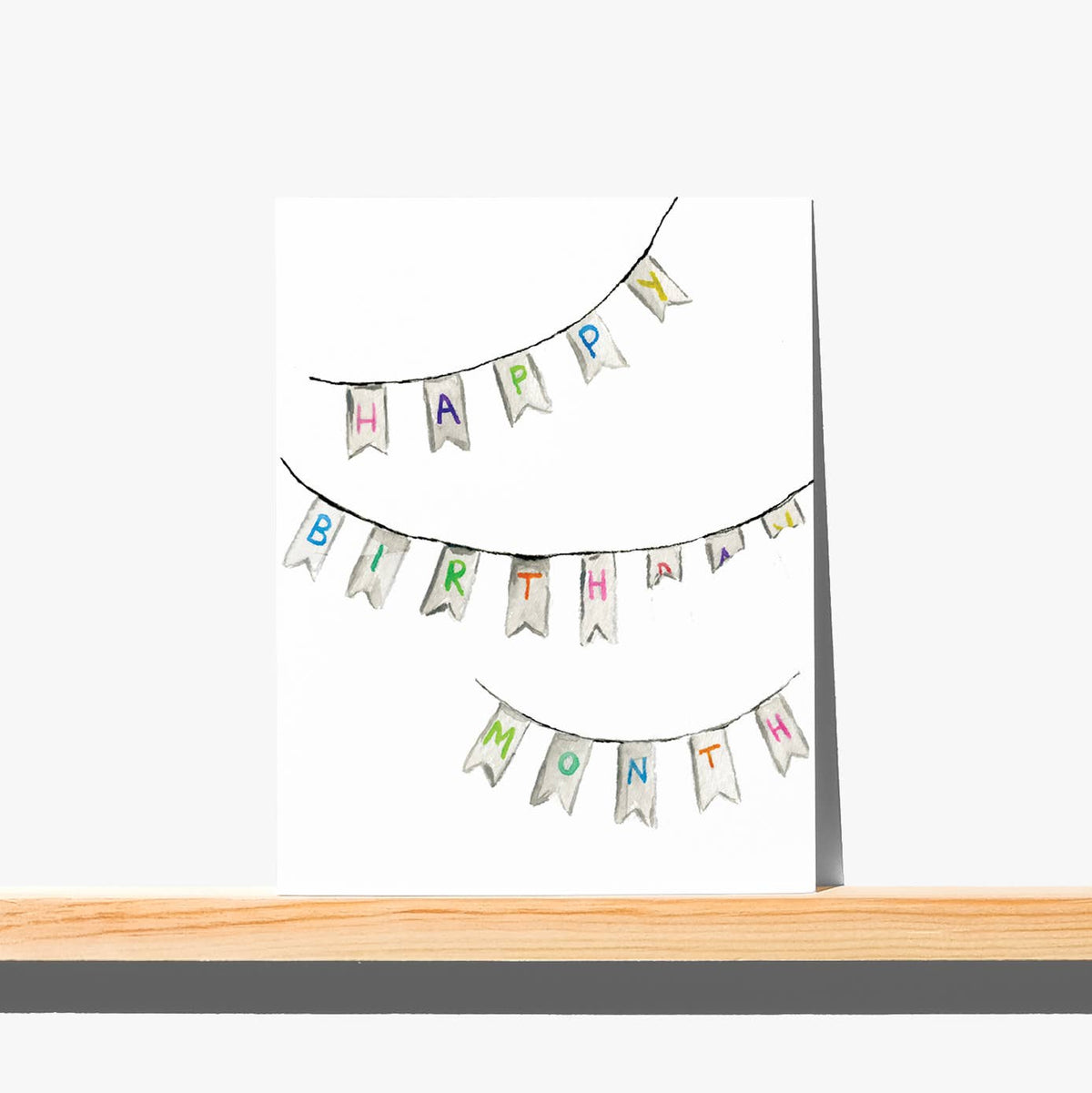 Greeting Card - Happy Birthday Month Banner