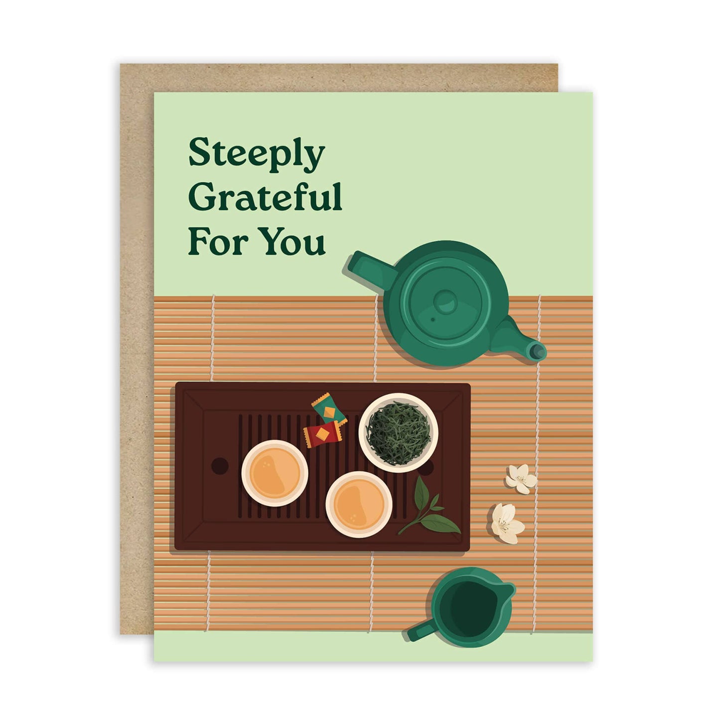 Steeply Grateful | Unique Chinese Gong Fu Tea Asian Greeting Card