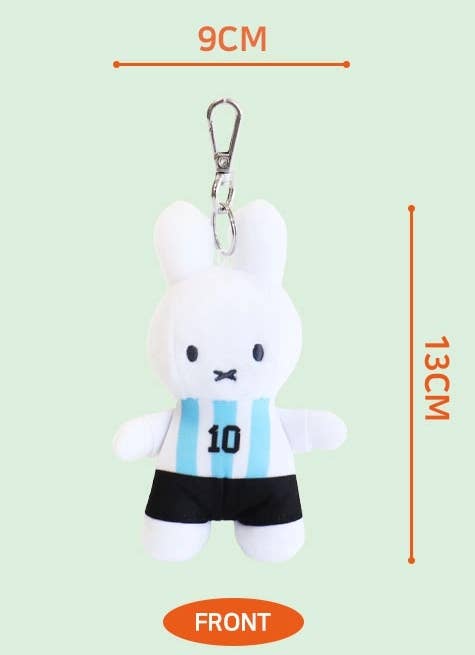 Miffy Soccer World Cup Limited Plush Bag Charm 13cm