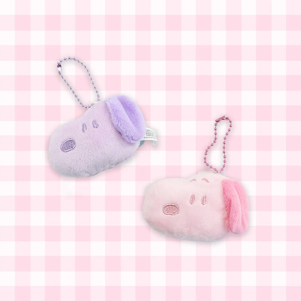 Peanuts Snoopy Face Mini Plush Bag Charm - Soft Color